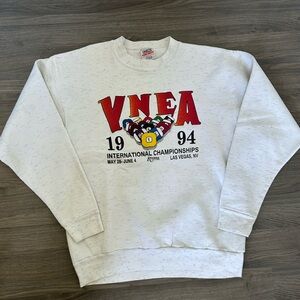 Vintage Billiard Ball Graphic Crewneck YNEA 1994 Heather Grey Sweatshirt